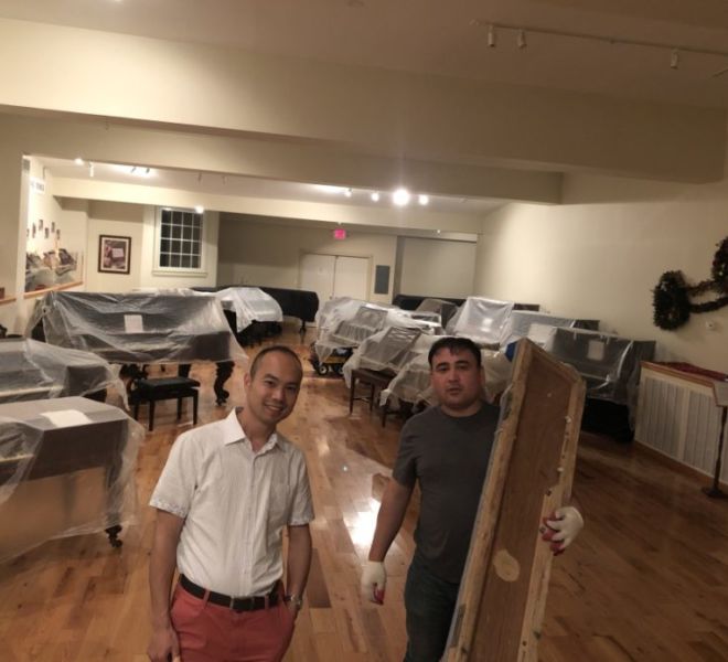 Sher and Elyor at Piano Moving